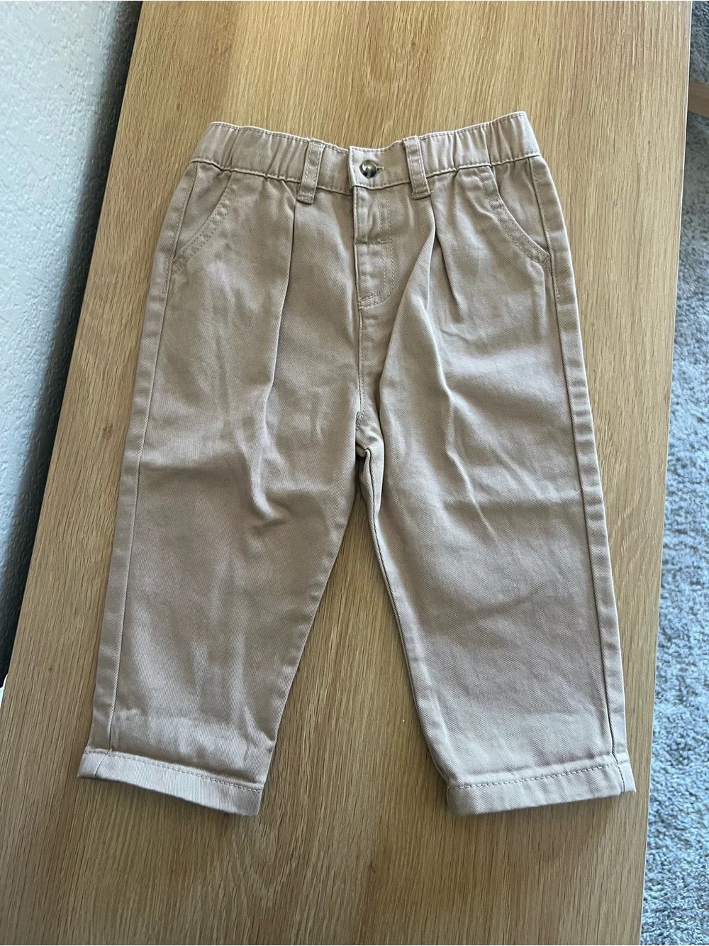 100% cotton tan pants